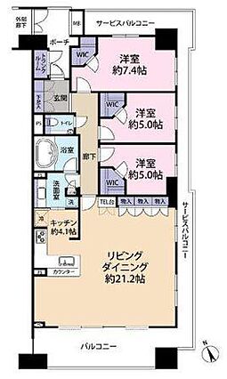 南東角住戸につ...