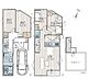 間取り：2階にLDKを配置することで、外からの視線を遮りつつ、明るく開放的な居住空間を実現しています。プライベートな屋外空間を楽しめるルーフバルコニー付。LDKゆとりの17.7帖です。