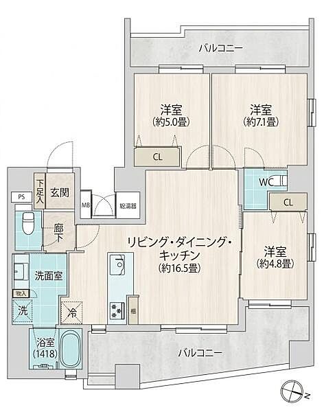 間取りを拡大表示