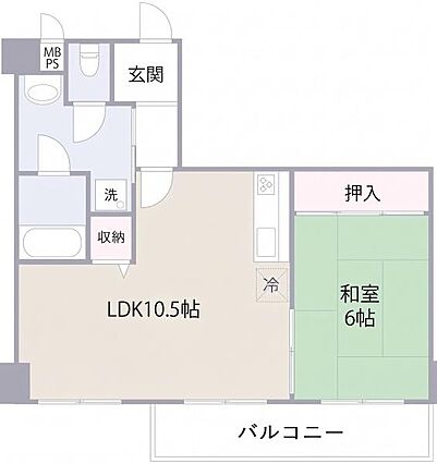 南西向きのバル...