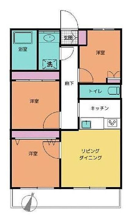 全居室に収納スペースを完備しており、ご家族それぞれの荷物をすっきりと整理できます。洗面所と浴室がまとまっており、毎日の家事動線や身支度もスムーズに行えます。