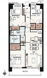 ローヤルシティ鴨居弐番館 3LDKの間取図画像
