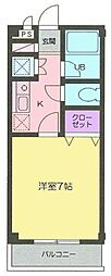 シャトーキャビネ 1Kの間取図画像