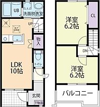 SUNNY RESIDENCE（サニーレジデンス）A 105 ｜ 栃木県栃木市沼和田町（賃貸テラスハウス2LDK・--・54.35㎡） その2