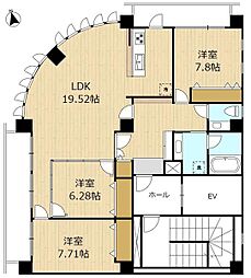 アニマリート峰2 3LDKの間取図画像