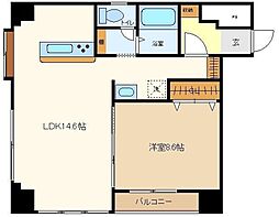ノヴレス吉岡 1LDKの間取図画像