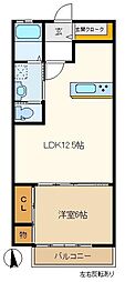 エールメゾン2 1LDKの間取図画像