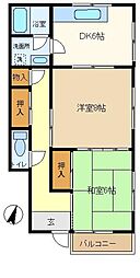 コーポエルベール 2DKの間取図画像