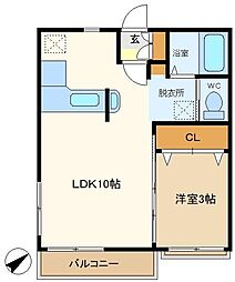 イーグルT・M 1LDKの間取図画像