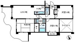 ベルシェ春日部 3LDKの間取図画像