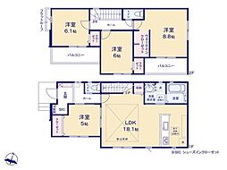 ケイアイエルデ　ひたちなか市長堀町1期　全1棟