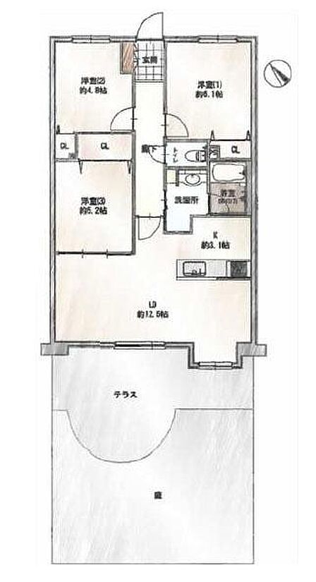 3LDK 間取り