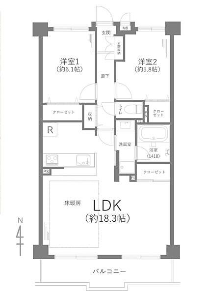 間取りを拡大表示
