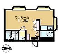 スキップハイツ ワンルームの間取図画像