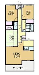 コルディアーレ西志津 3LDKの間取図画像