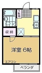 センチュリー平賀2番館 1Kの間取図画像