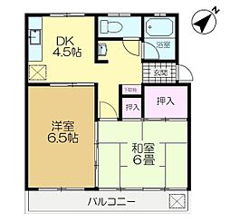臼井台ハイツ 2DKの間取図画像