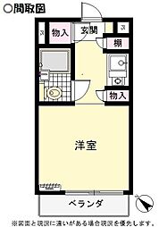 トップ南流山 ワンルームの間取図画像