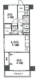 日興パレス広尾プラザ 2LDKの間取図画像