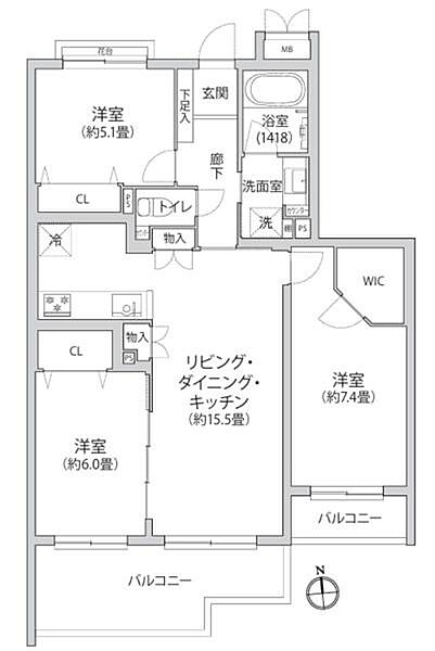 間取りを拡大表示