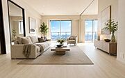 《リビングダイニング》　■落ち着いた雰囲気で、大人の気品漂うＬＤＫ。居住中のため室内に家具家電や小物がありますが、画像はCG加工により消去しており現況とは異なります。