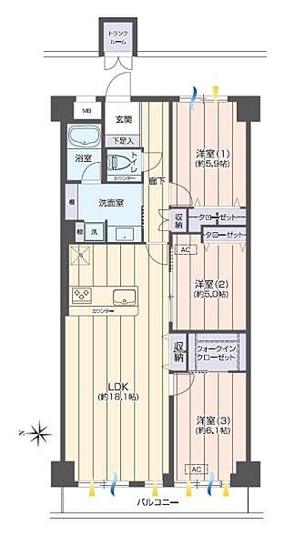 間取りを拡大表示