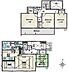 間取り：《間取り》　リビング中心の新生活。光を取り入れる明るく開放的な設計で居心地の良い時間を演出します。