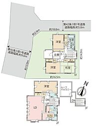 町田市中古戸建 3台駐車可 ルーバル 平坦地 角地