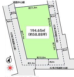 茅ヶ崎市売地 建築条件無し 海岸まで徒4分 3方向角地