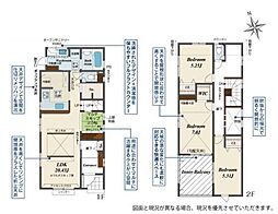 5号棟戸塚区新築戸建 2台駐車可 南面道路接道