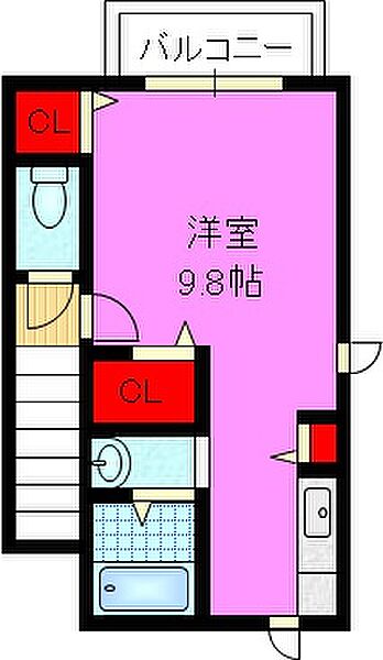 アイリスハイム ｜大阪府東大阪市東鴻池町１丁目(賃貸アパート1R・2階・28.36㎡)の写真 その2