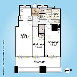 間取図画像 2LDK
