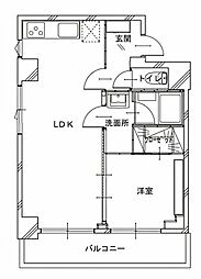 ロイヤルパレス 1LDKの間取図画像