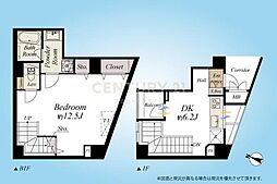 セーシェル恵比寿 1DKの間取図画像