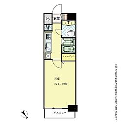 メゾン・ド・ヴィレ目黒 1Kの間取図画像