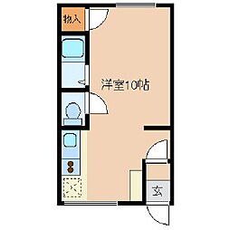オリス砂川B ワンルームの間取図画像