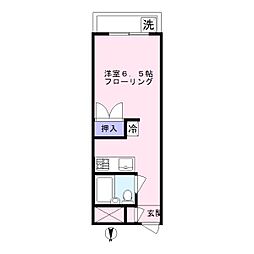 国際パレス柿の木坂 1Kの間取図画像
