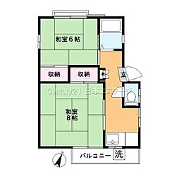 山下ビル 2Kの間取図画像