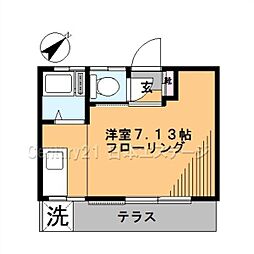 メゾン・そら ワンルームの間取図画像