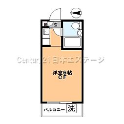 ハイタウン旗の台 ワンルームの間取図画像