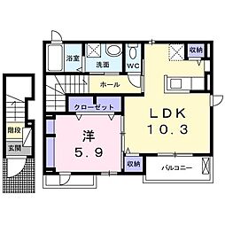 プラシージュ 2階/-