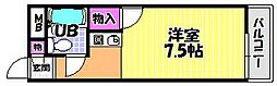 SENSETONDABAYASHI ワンルームの間取図画像