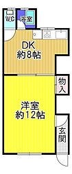 ジェリーはうす 1DKの間取図画像