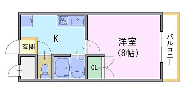 メゾンドゥティユル 102｜京都府向日市寺戸町北前田(賃貸マンション1K・1階・24.79㎡)の写真 その2