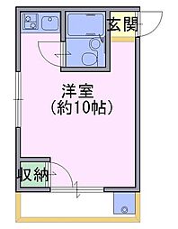 プレステージファースト ワンルームの間取図画像