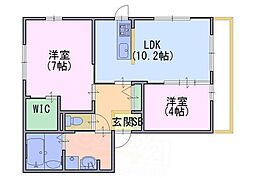 グレイスコート 2LDKの間取図画像