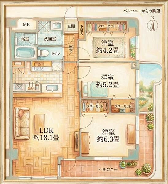間取りを拡大表示