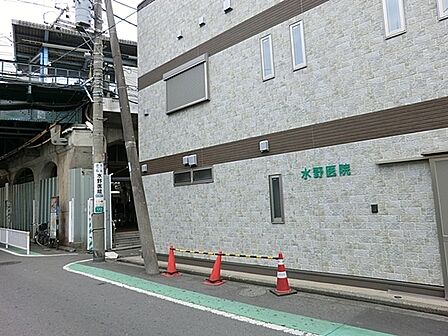 水野医院まで340m、診療科目：内科、皮膚科