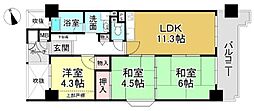 シャルマンコーポ第3瀬田1 3LDKの間取図画像