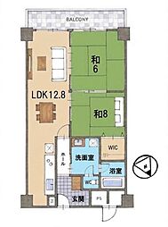 シャルマンコーポ草津-2 2LDKの間取図画像